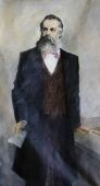 Портрет Энгельса в полный рост 272-150 см. холст масло 1970е 