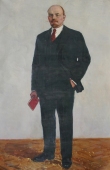Портрет  Ленина 246-158 см. холст масло 1970е 
