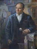 Портрет героя соцтруда Курянского П. 105-77 холст, масло 1972г.