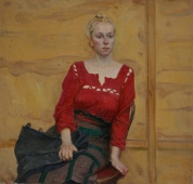 Портрет девушки 76-80 холст, масло