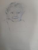 Портрет улыбающегося мальчика 27,5-21 см., бумага, карандаш 1920 - 1940 