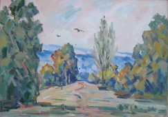  Седневский пейзаж 34-48 см. холст масло  2002 