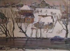 Вид на Зачуговку. 66-91 см., холст, масло 1982  