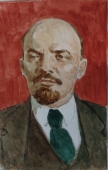  Ленин 21-13 см. бумага, смешанная техника  1970е 