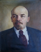 Портрет  Ленина 138-109 см. холст масло 1970е 