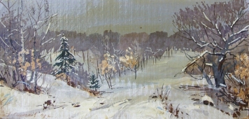 Зимний лес 21-10 см. картон 1997г 