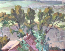 Вербы над Донцом. 38-49 см., холст, масло 1953 