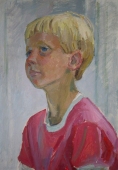 Портрет мальчика 50-35 картон, масло