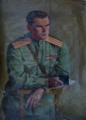 Портрет военнослужащего 85-59 см. холст, масло 1970е 