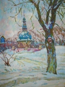 Последний снег. Киев 70-49 картон, масло