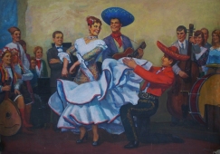 Испанский танец 140-200 холст, масло