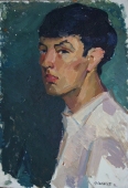 Портрет юноши 50-35 см. картон, масло 1979г