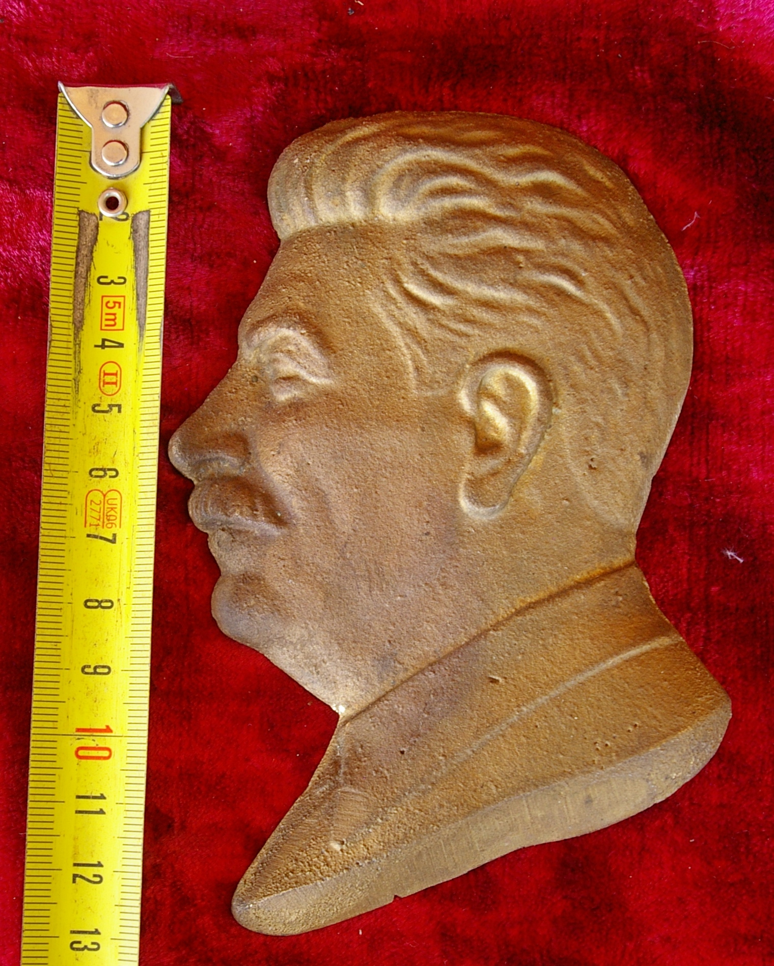 Барельеф Сталин, материал бронза , высота 13 см., ширина 7 см. - 3