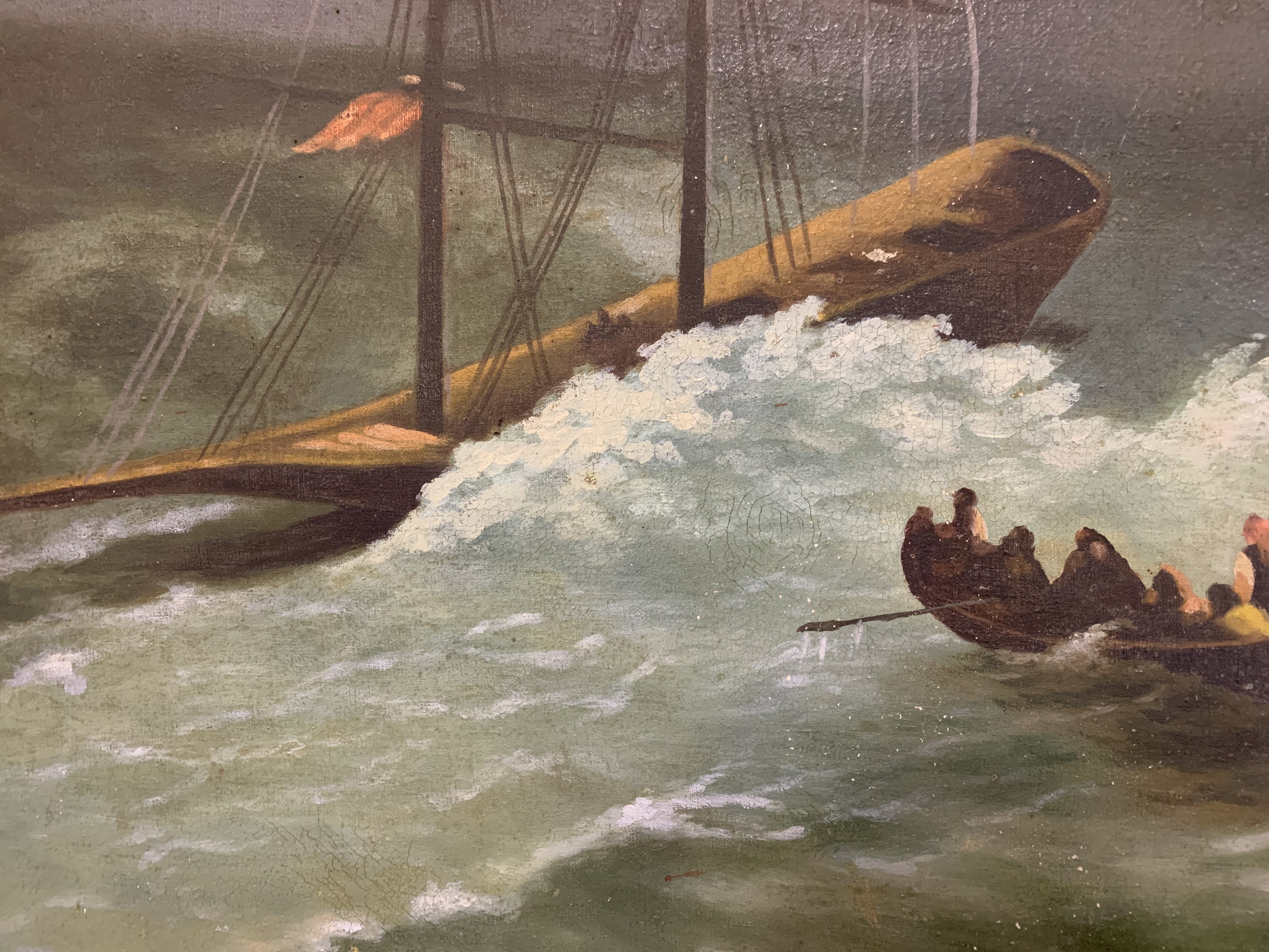 Гуллер Ю. Буря в море, как стол,холст, масло 1953  - 3