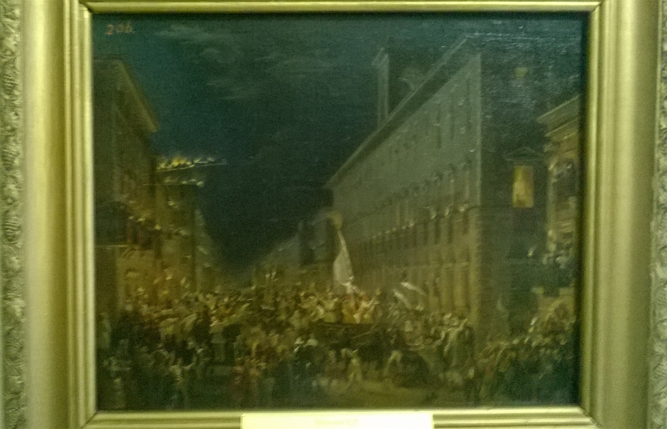 Политическая манифестация в Риме 1840. Холст, масло. - 1