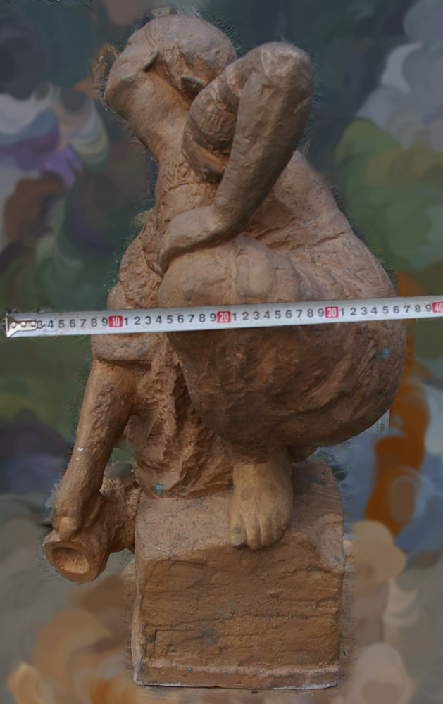 Скульптура  Девушка с кувшином, материал бронза, высота 73 см., ширина 40 см., длинна 40 см.  - 7