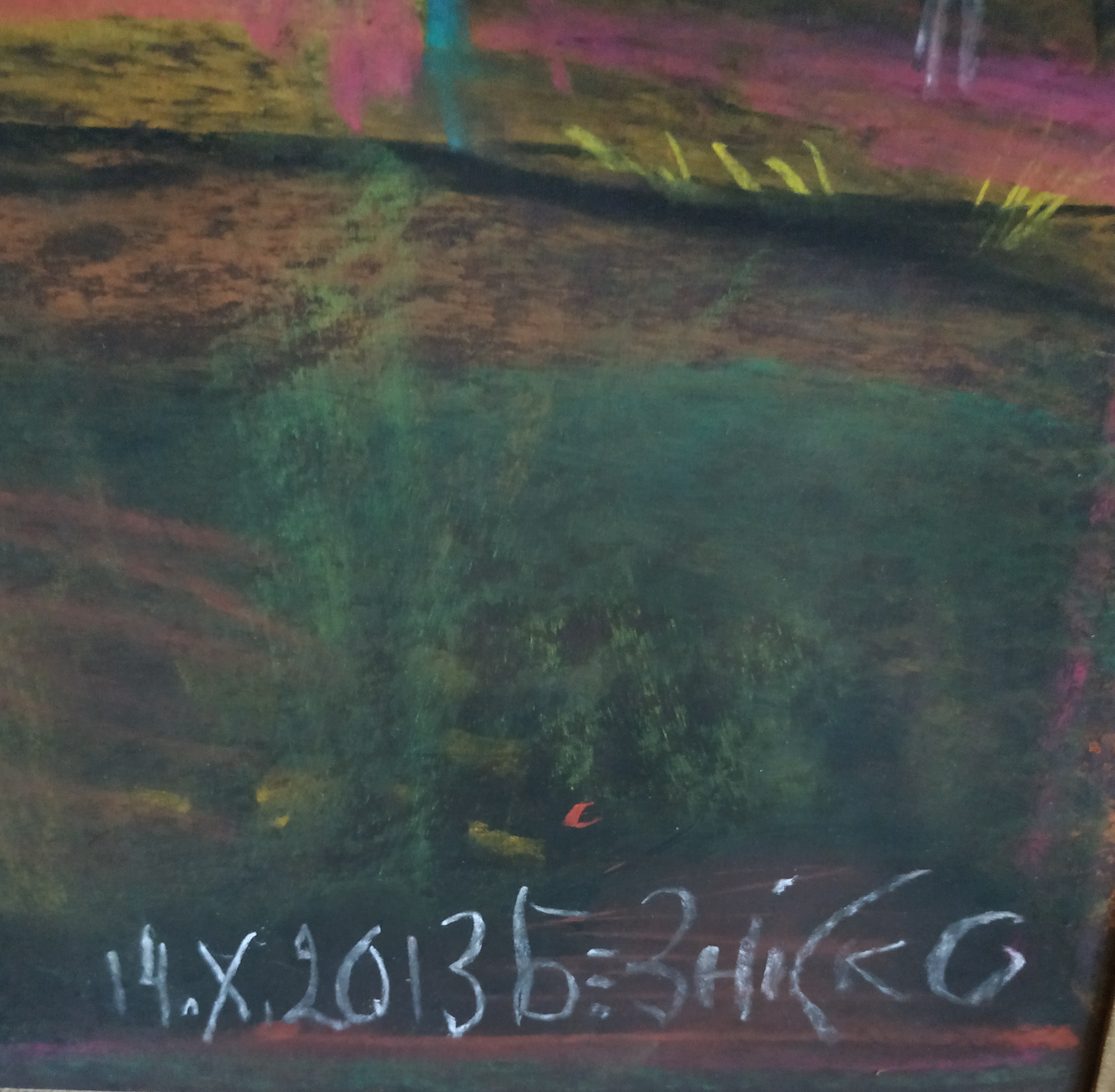 Осинь на Погулянке 57-42 см., картон, пастель 2013 год  - 1