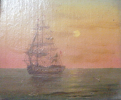 Морской пейзаж 12-14 см., картон,  масло 1984 год 