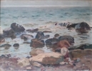 Морской пейзаж 38,8-50 см., картон, масло - small
